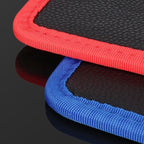 Close-up of the thick magnetic pad with stitched edge