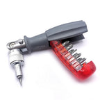 Screwdriver folded to a right angle