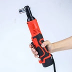 Electric ratchet wrench held in hand