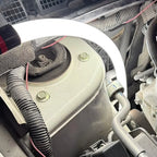 Light wrapped around parts in a tight engine bay