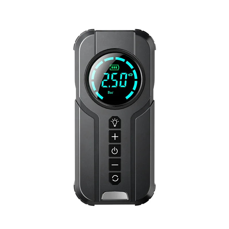Tire inflator front view with digital display