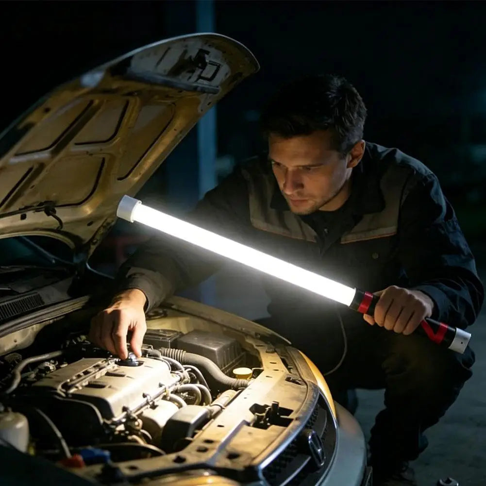 Lighting up the engine under the bonnet
