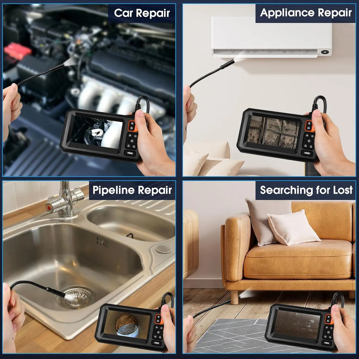Borescope use cases: engines, pipes and walls