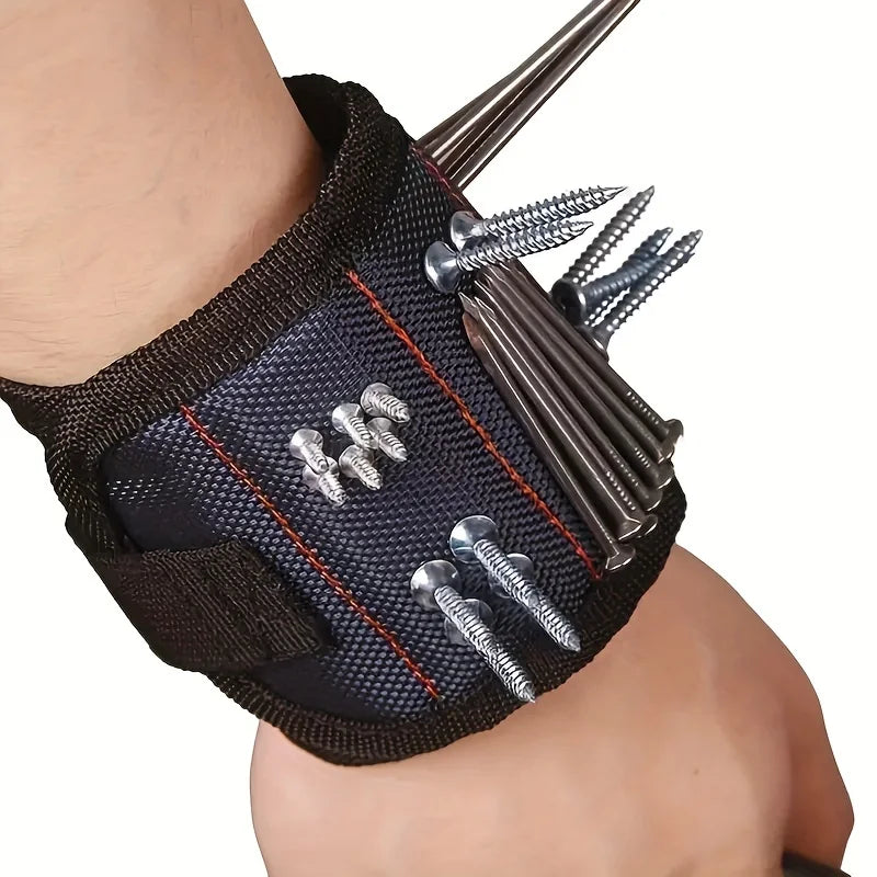 Wristband holding nails and drill bits