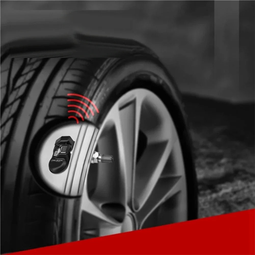 Valve-cap sensor fitted to a car tire