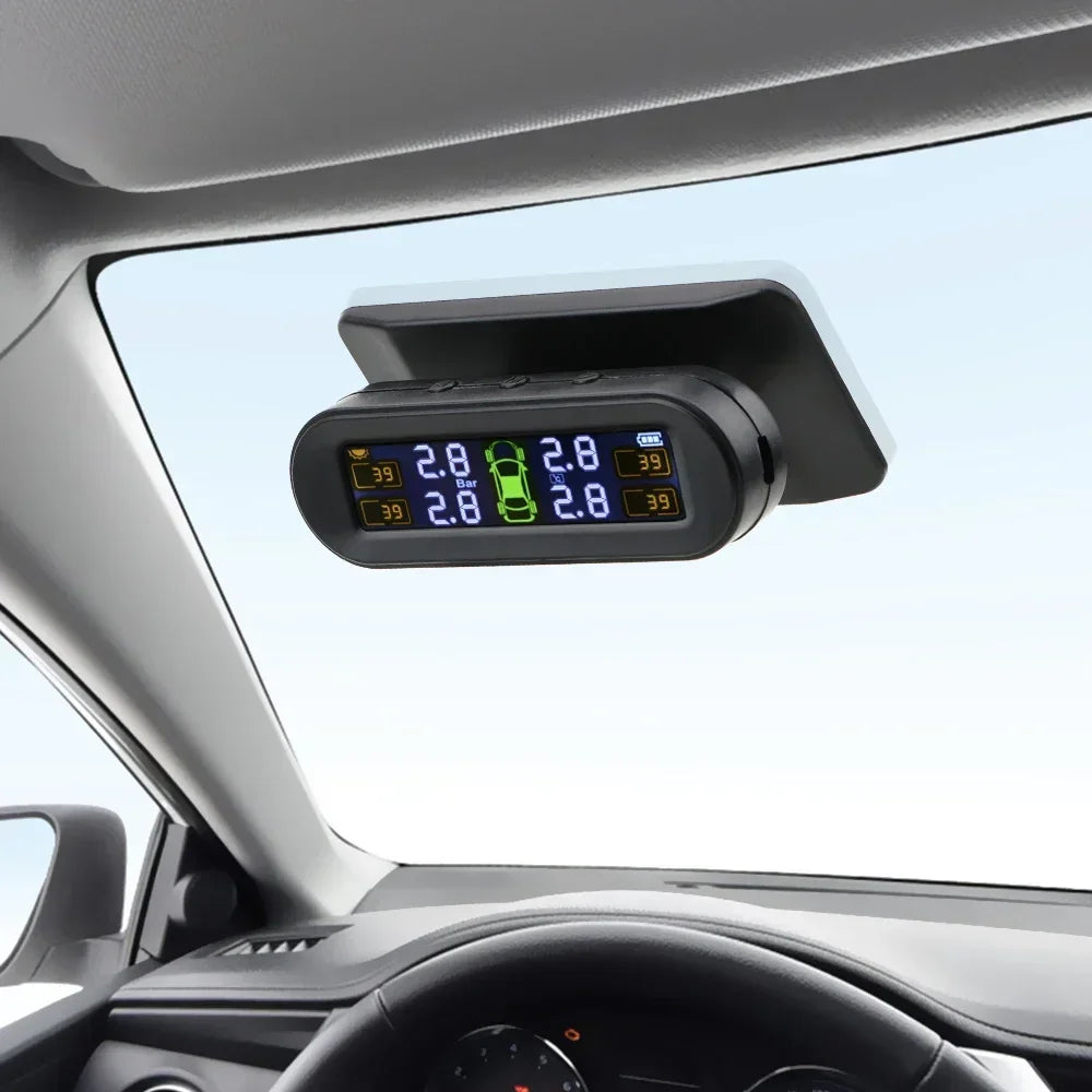 Solar TPMS display on a car dashboard