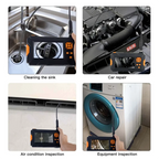 Borescope inspecting hard-to-reach spaces