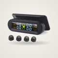 Solar tire pressure monitor with four sensors